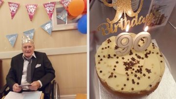A virtual 90th birthday party for Nottingham care home Resident